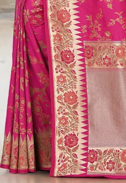 Banarasi Saree in Fuchsia