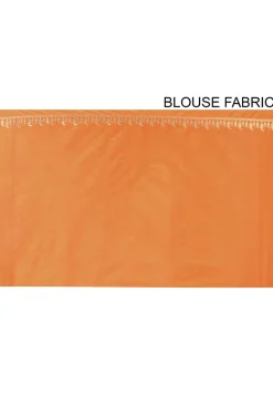 Banarasi Saree in Golden and Orange