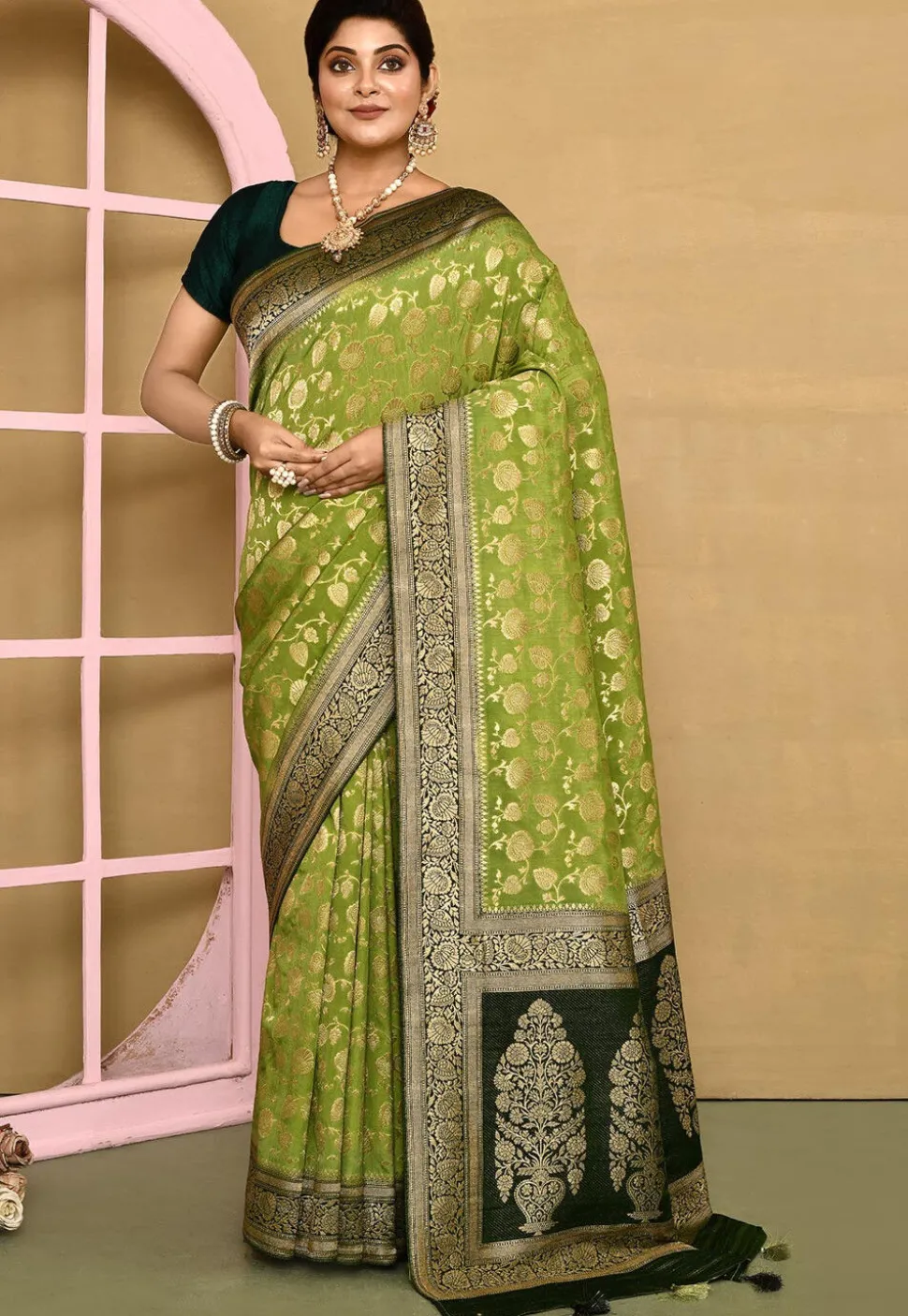 Banarasi Saree in Green