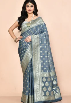 Banarasi Saree in Grey