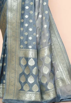 Banarasi Saree in Grey