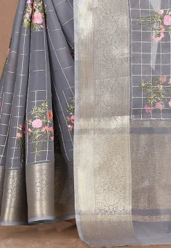 Banarasi Saree in Grey