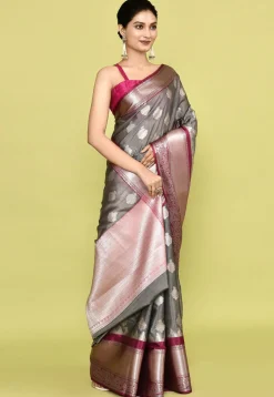 Banarasi Saree in Grey