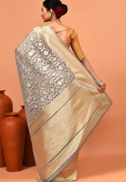 Banarasi Saree in Grey