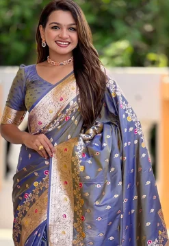 Banarasi Saree in Grey
