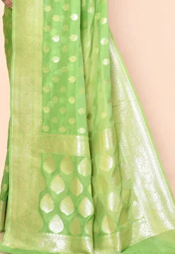 Banarasi Saree in Light Green