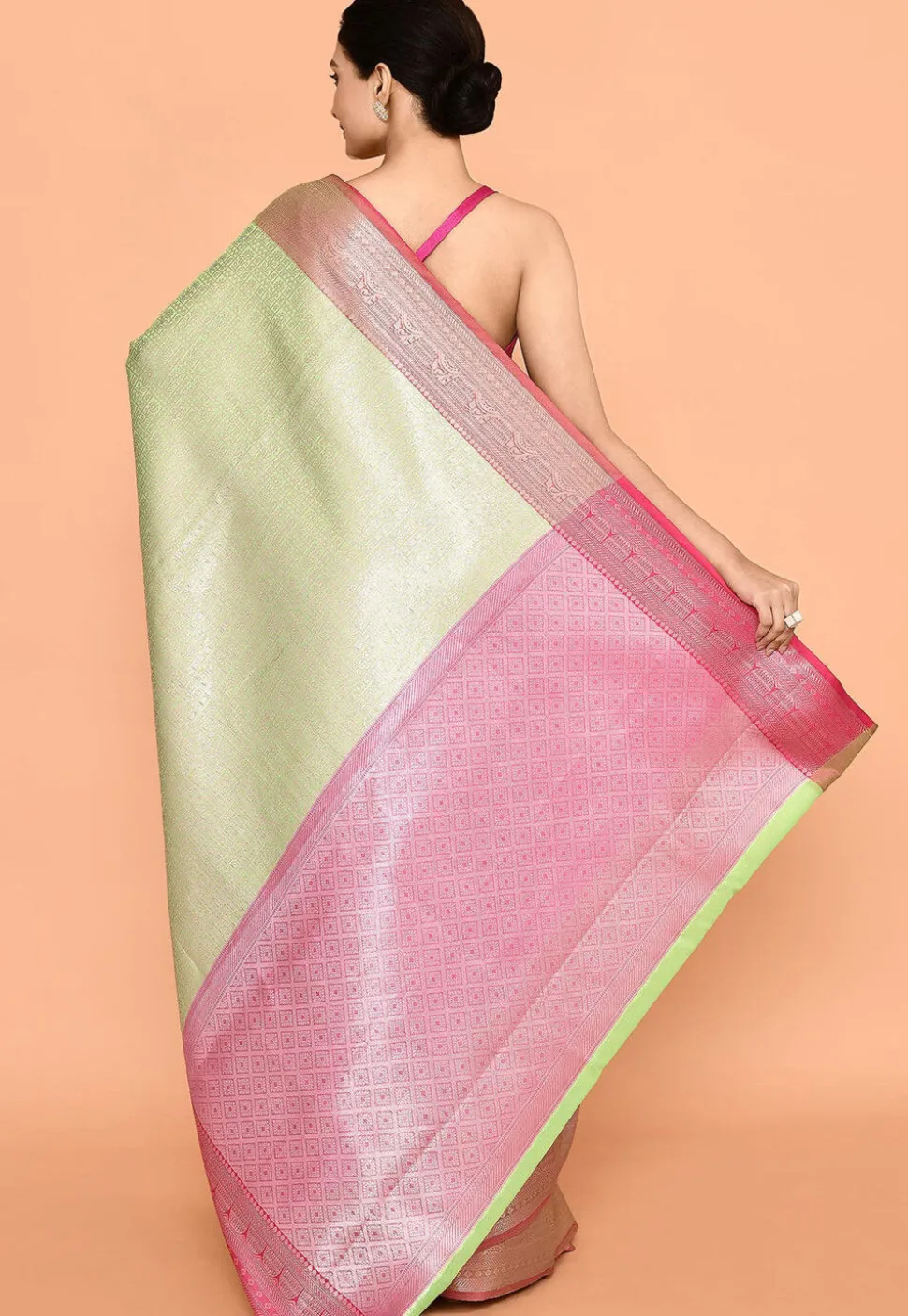Banarasi Saree in Light Green