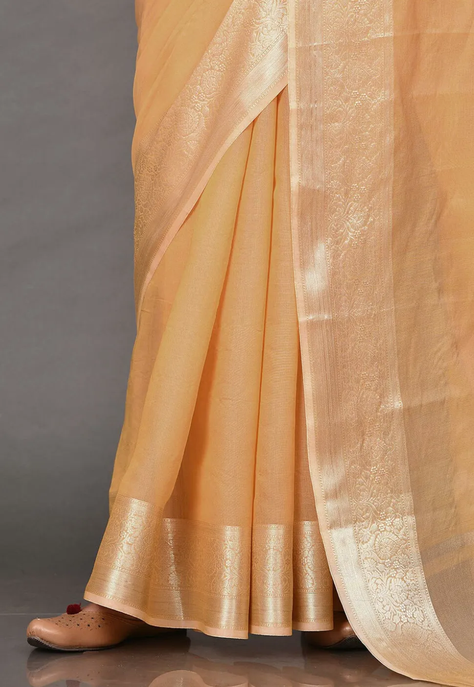 Banarasi Saree in Light Mustard