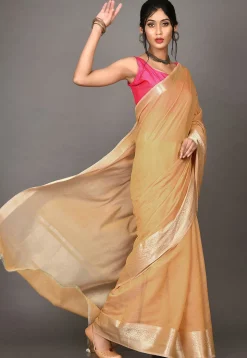 Banarasi Saree in Light Mustard