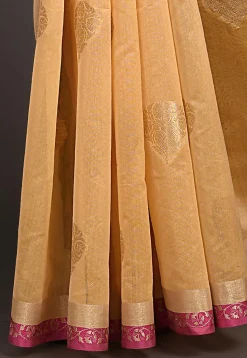 Banarasi Saree in Light Mustard