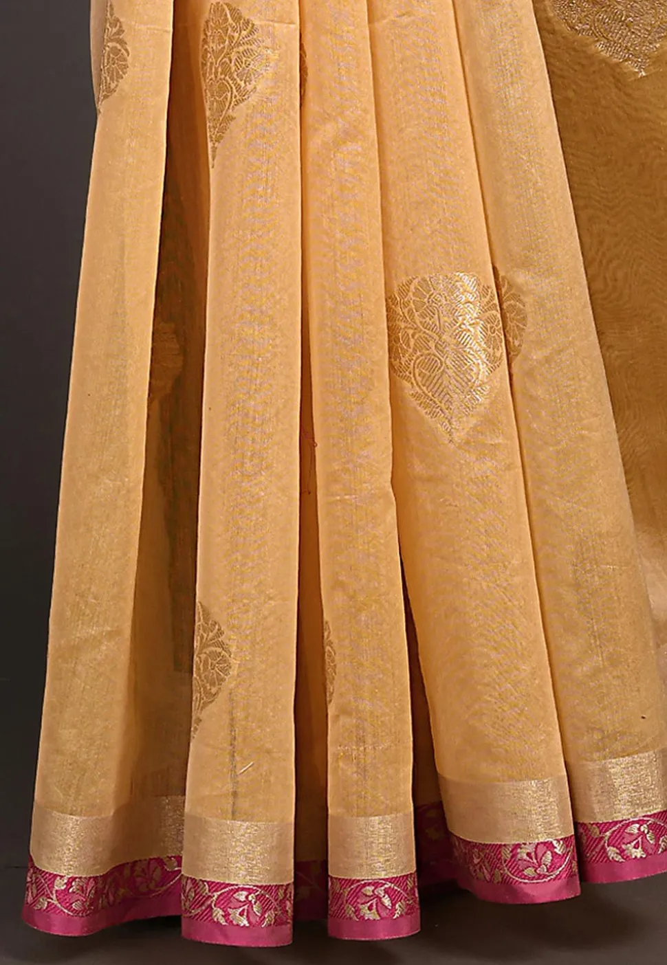 Banarasi Saree in Light Mustard