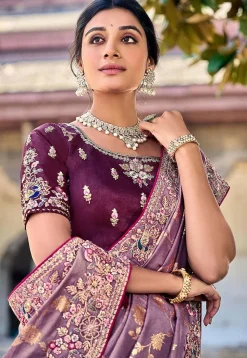 Banarasi Saree in Light Purple