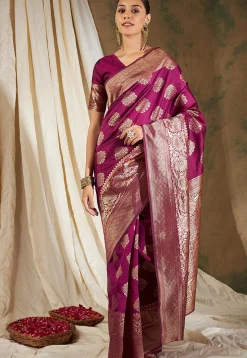 Banarasi Saree in Magenta