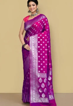 Banarasi Saree in Magenta