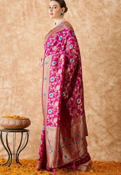 Banarasi Saree in Magenta
