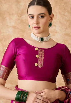 Banarasi Saree in Magenta