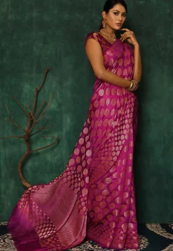Banarasi Saree in Magenta Pink