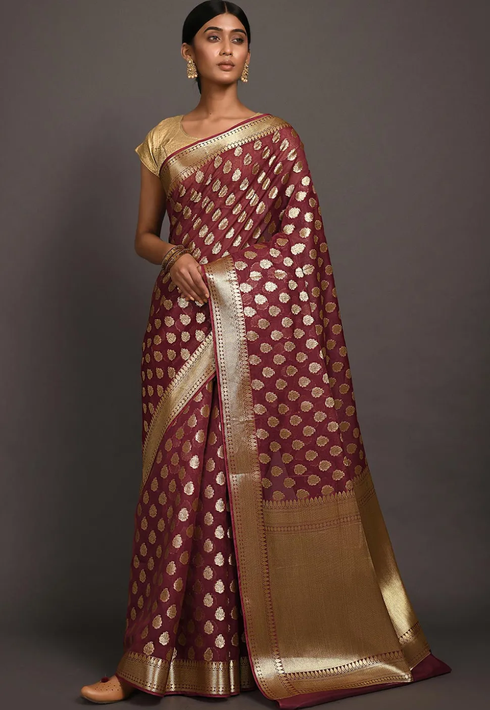 Banarasi Saree in Maroon