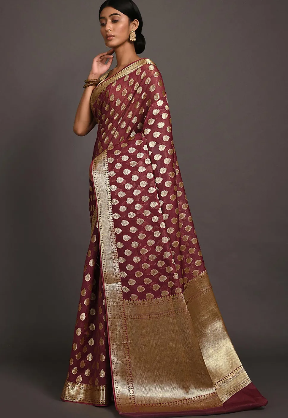 Banarasi Saree in Maroon
