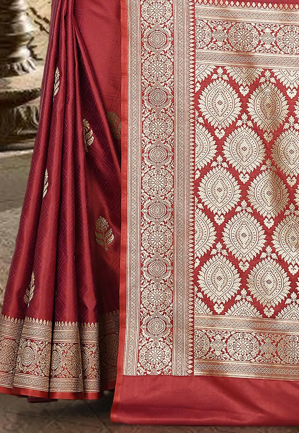 Banarasi Saree in Maroon
