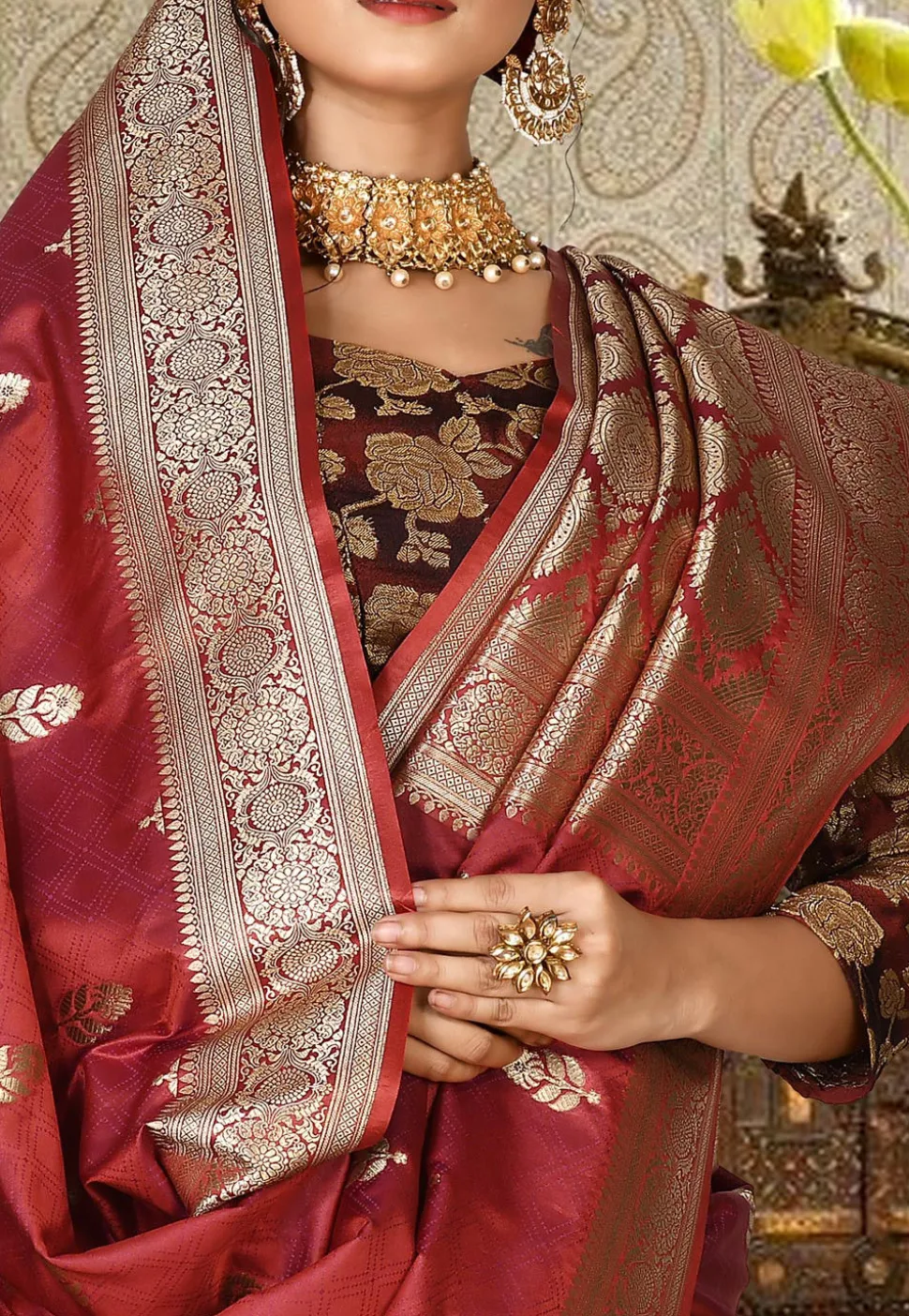 Banarasi Saree in Maroon