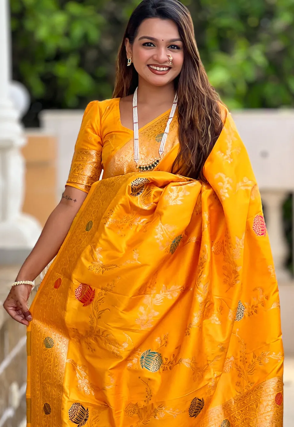 Banarasi Saree in Mustard