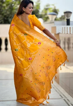 Banarasi Saree in Mustard