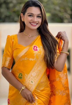 Banarasi Saree in Mustard