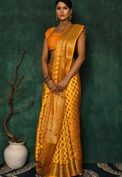 Banarasi Saree in Mustard