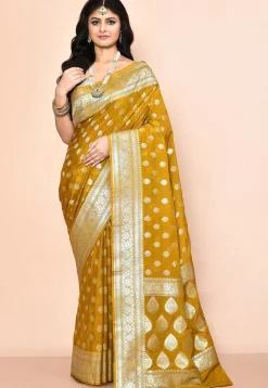 Banarasi Saree in Mustard