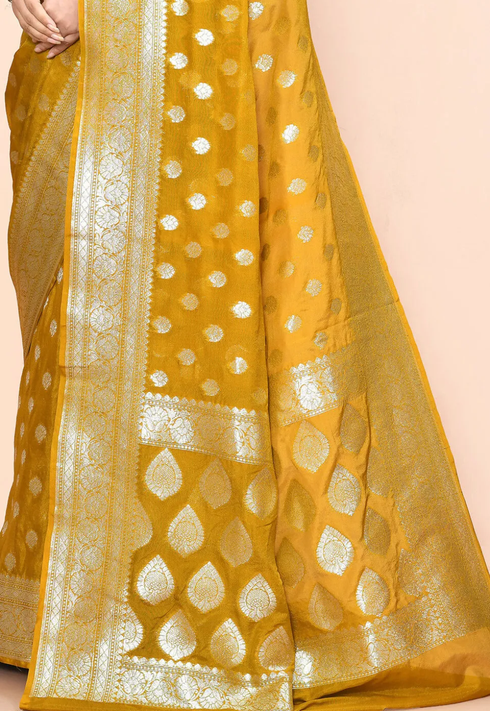 Banarasi Saree in Mustard