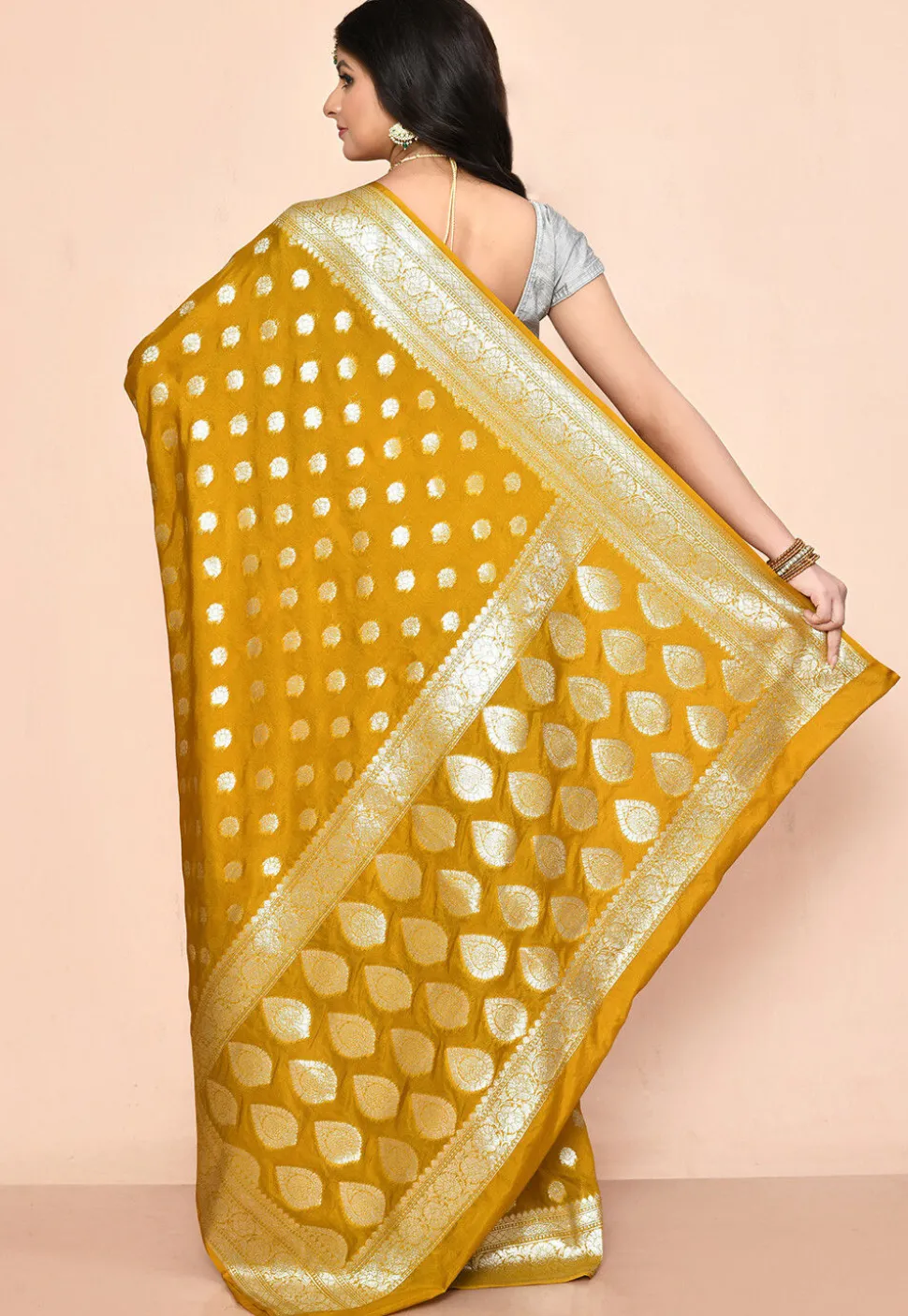 Banarasi Saree in Mustard