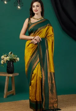 Banarasi Saree in Mustard