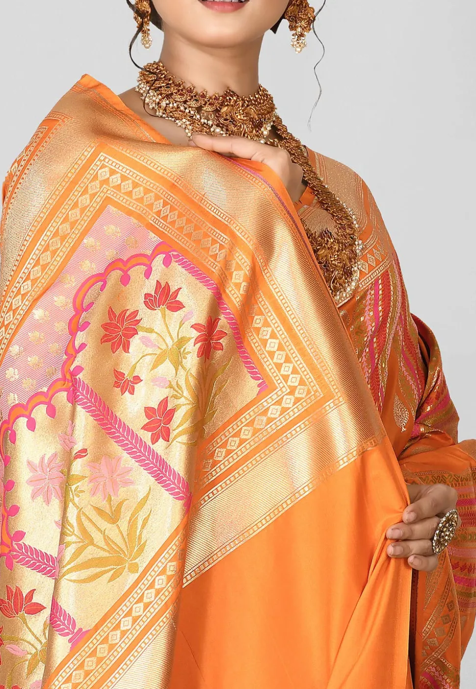 Banarasi Saree in Mustard