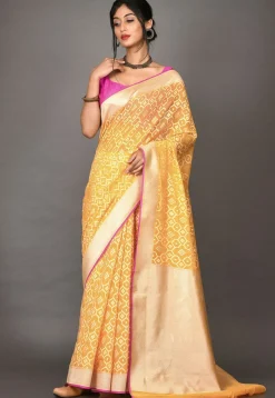 Banarasi Saree in Mustard