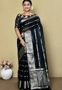 Banarasi Saree in Navy Blue