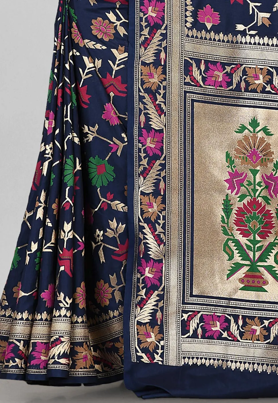 Banarasi Saree in Navy Blue