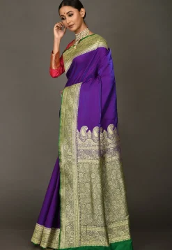 Banarasi Saree in Navy Blue