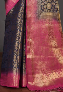 Banarasi Saree in Navy Blue
