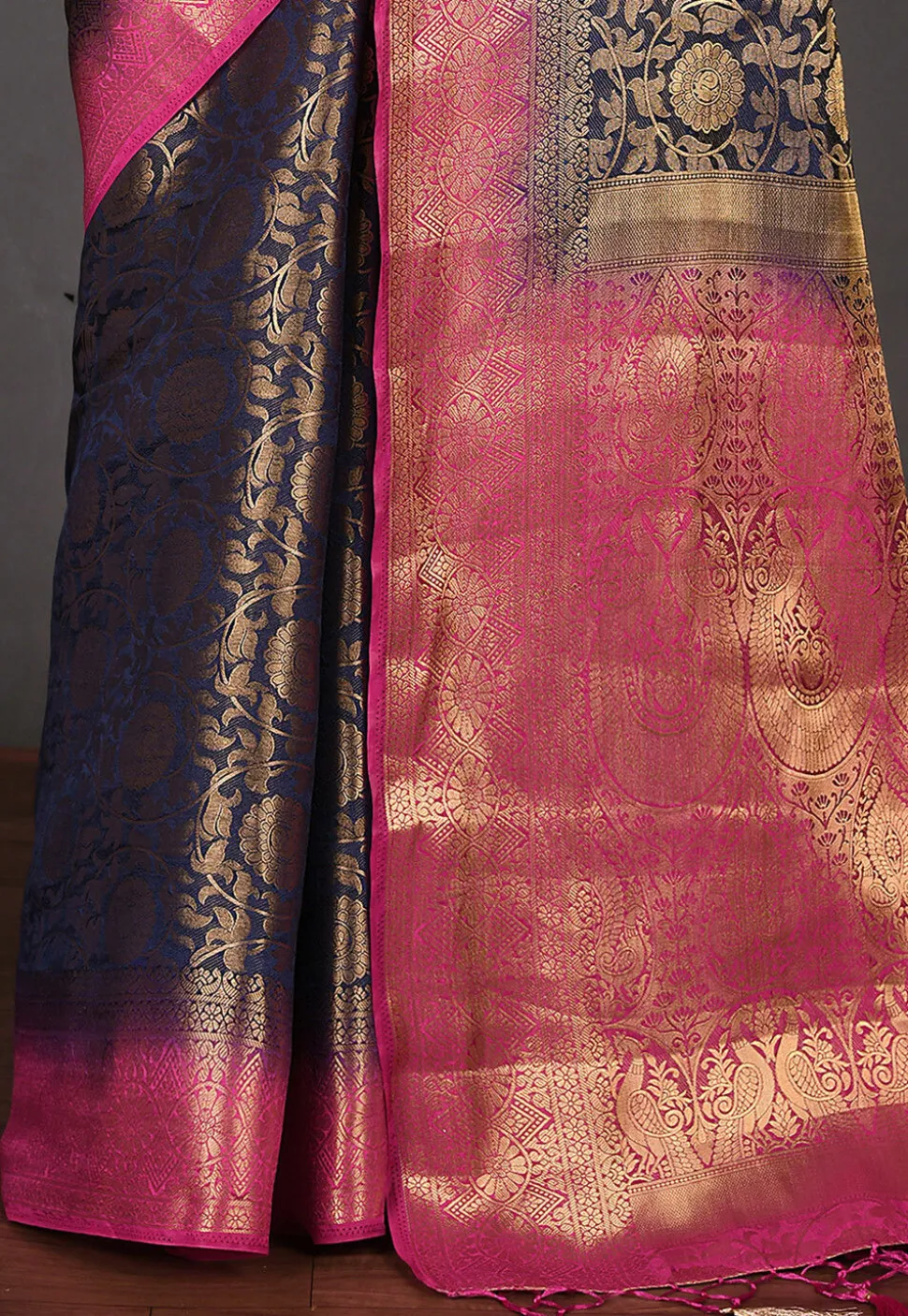 Banarasi Saree in Navy Blue
