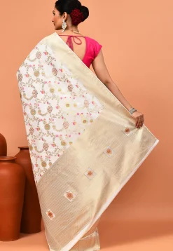 Banarasi Saree in Off White