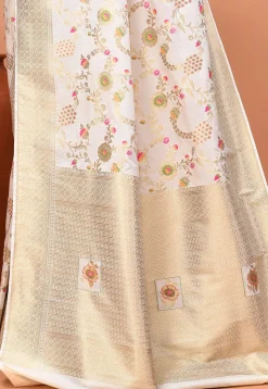 Banarasi Saree in Off White