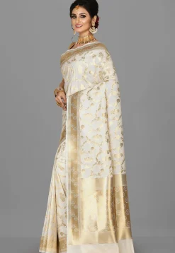 Banarasi Saree in Off White