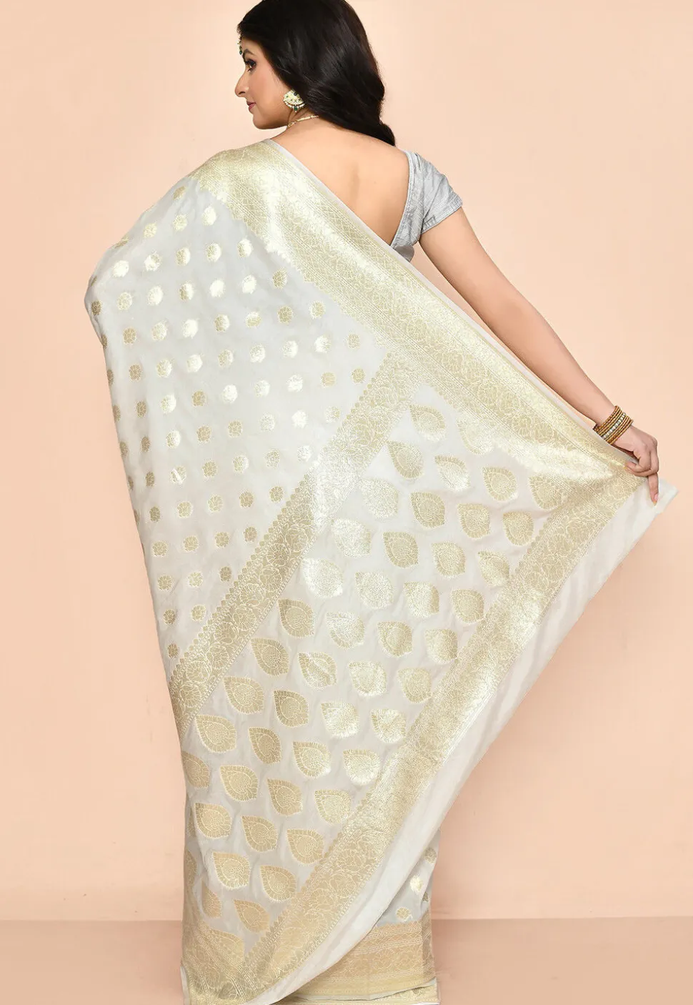 Banarasi Saree in Off White