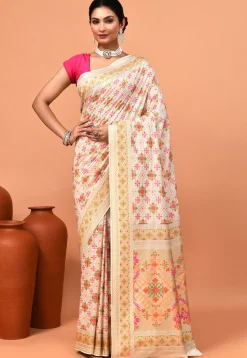 Banarasi Saree in Off White