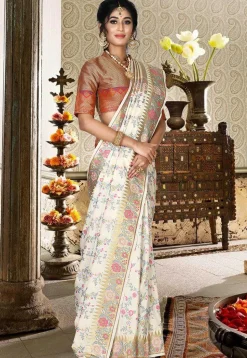 Banarasi Saree in Off White