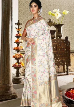 Banarasi Saree in Off White
