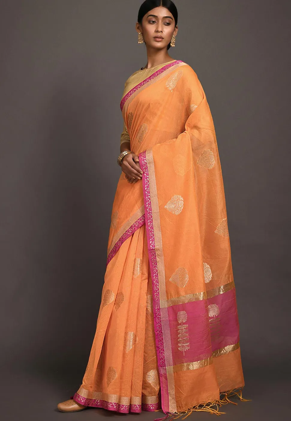 Banarasi Saree in Orange