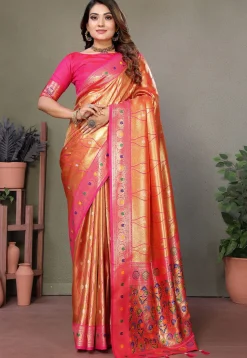 Banarasi Saree in Orange