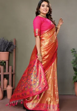 Banarasi Saree in Orange